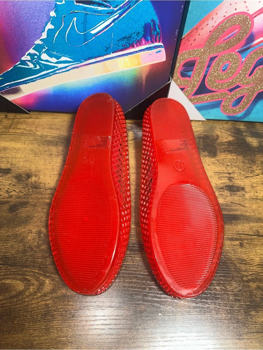 Women's Isabella Jelly Flats - Wild Fable™ Red 11: Pull-On Ballet Flats - Picture 7 of 8